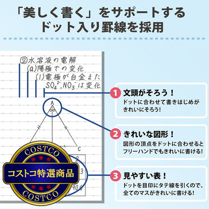 (コストコ) コクヨ キャンパスノート 10冊パック 40ページ ドット入りA罫 B5  2セット