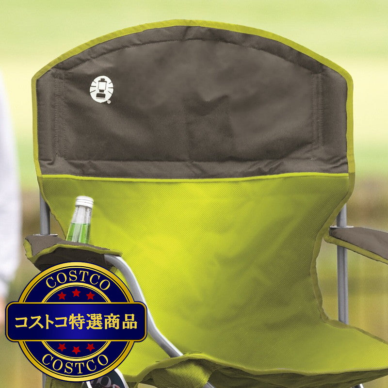 (コストコ) コールマン クーラー付きクァッドチェア ライムグリーン