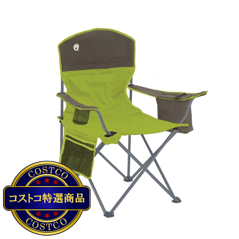 (コストコ) コールマン クーラー付きクァッドチェア ライムグリーン