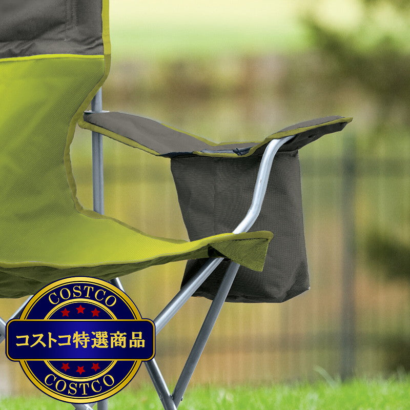(コストコ) コールマン クーラー付きクァッドチェア ライムグリーン