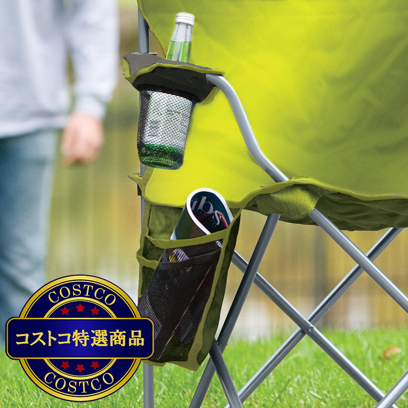 (コストコ) コールマン クーラー付きクァッドチェア ライムグリーン