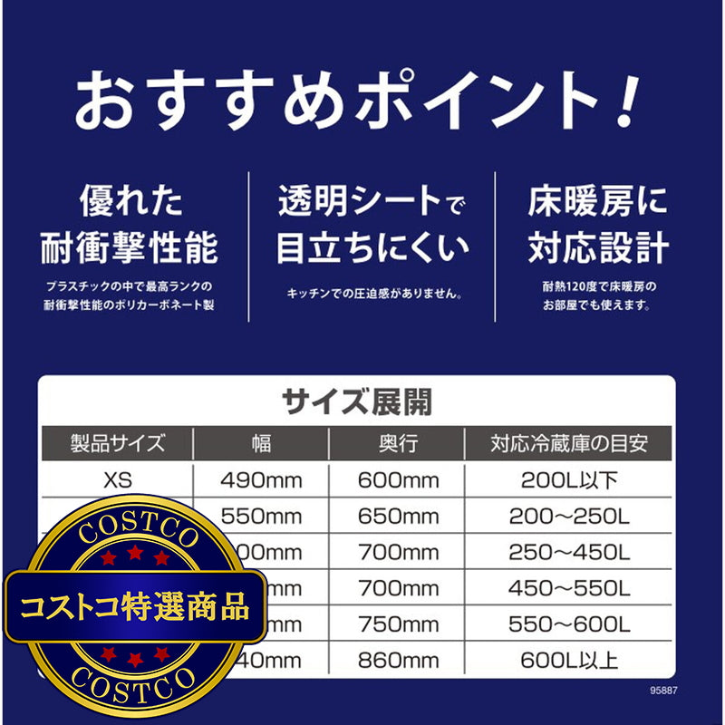 (コストコ) アイリスオーヤマ 冷蔵庫/冷凍庫保護パネル 3mm厚 RP3D
