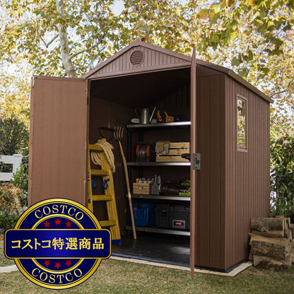 (コストコ) ケター ダーウィン 6 x 6 フィート (1.9 x 1.8m) 屋外物置