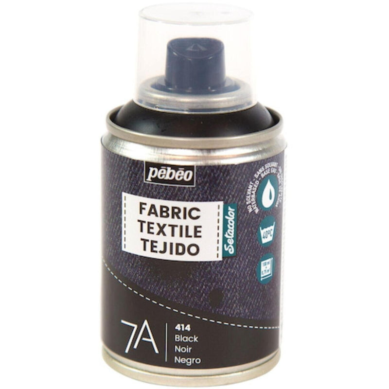 (コストコ) ペベオ 布用水性アクリルペイントスプレー 7A Spraysセタスプレー 100ml ブラック  6セット