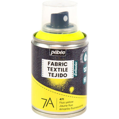 (コストコ) ペベオ 布用水性アクリルペイントスプレー 7A Spraysセタスプレー 100ml 蛍光イエロー  6セット