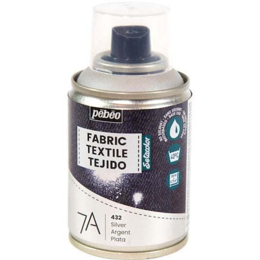 (コストコ) ペベオ 布用水性アクリルペイントスプレー 7A Spraysセタスプレー 100ml シルバー  6セット