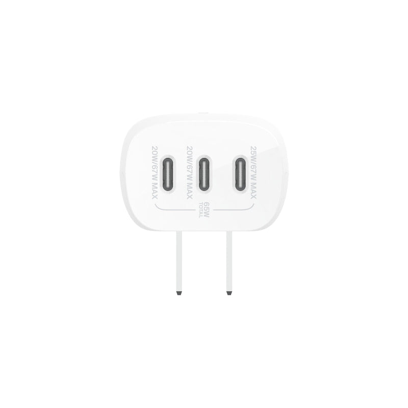 (コストコ) Belkin BoostCharge 3 ポート USB-C® 壁面充電器 (PPS 67W 付き) WCC002dqWHJP