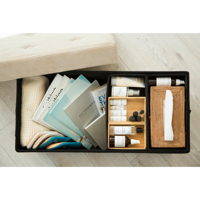 (コストコ) アイリスオーヤマ 脚付き収納スツールワイド ASSTW-76 ベージュ