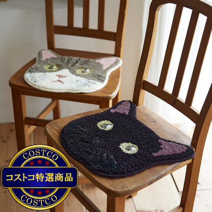 (コストコ) スミノエ チェアパッド ネコカオ クロ