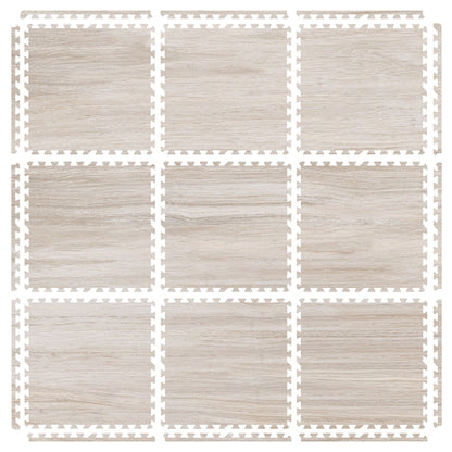 (コストコ) VENTURE 滑りにくい ジョイントマット 9個セット BLEACHED OAK