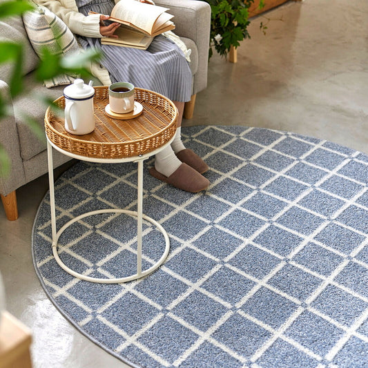 (コストコ) スミノエ ウォッシャブルラグ オセロ 150 x 150cm 正円 ブルー