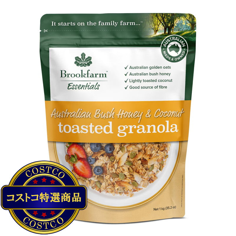 (コストコ) BROOKFARM ブッシュハニー＆ココナッツグラノーラ 1kg