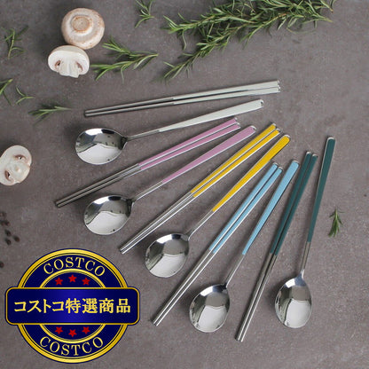 (コストコ) ゴールデンベル スプーン & 箸 5組セット