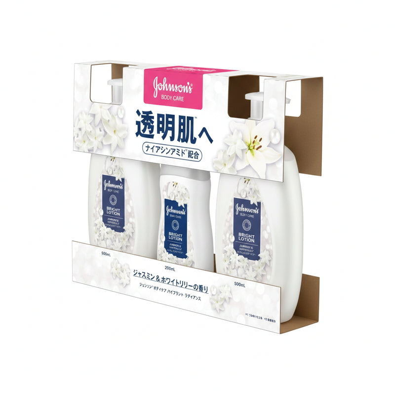 (コストコ) ジョンソンボディ バイブラントラディエンス アロマミルク ジャスミンとホワイトリリーの香り 500mL x 2 + 200mL