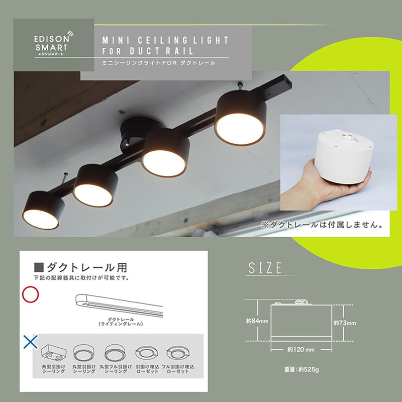 (コストコ) Edison Smart（エジソンスマート）ミニシーリングライト ダクトレール用 ホワイト RST-TL144LWH