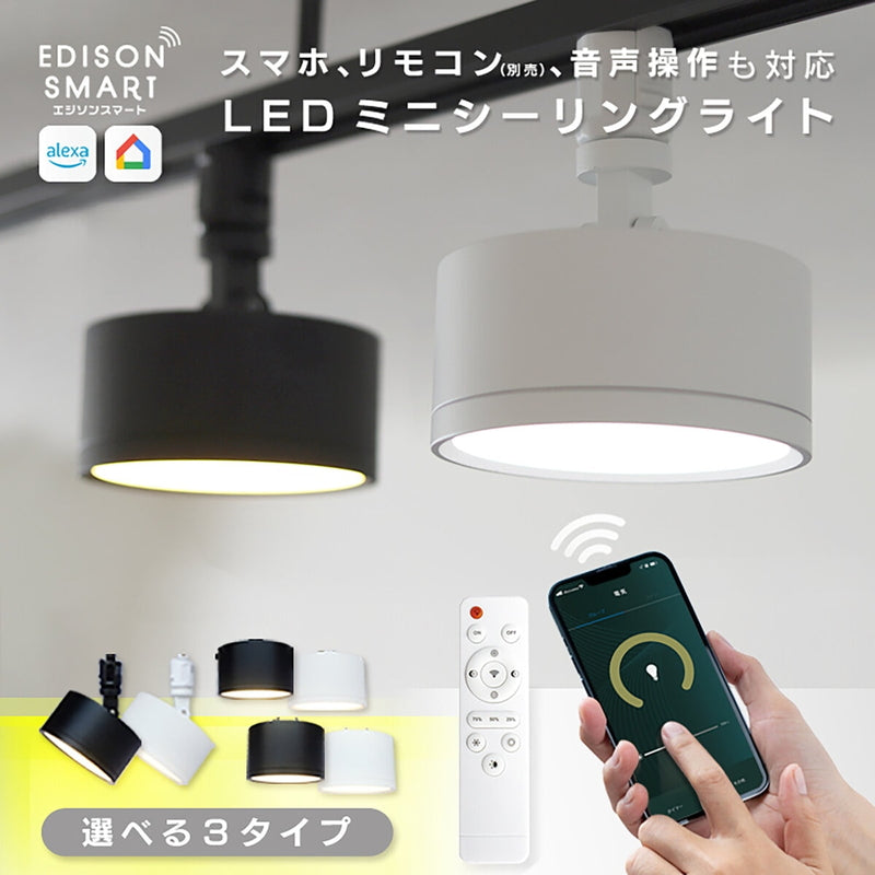 (コストコ) Edison Smart（エジソンスマート）ミニシーリングライト ダクトレール用 ブラック RST-TL144LBK