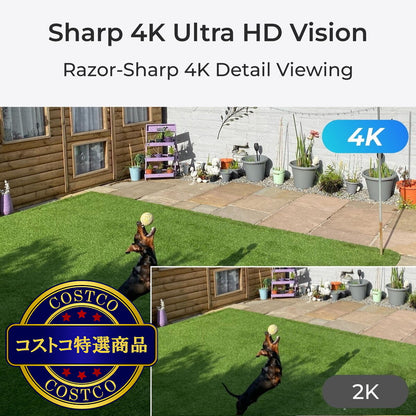(コストコ) Reolink（レオリンク）Argus Seriesアウトドアカメラ B360+Solar Panel 2+128GB SD Card-4個セット
