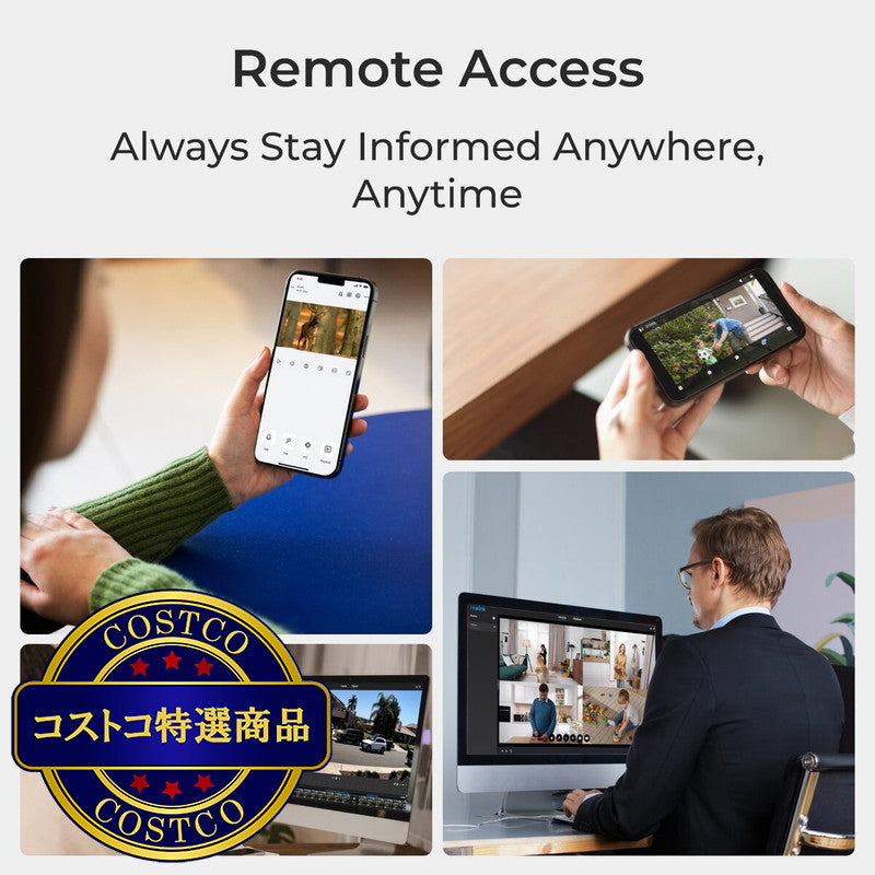 (コストコ) Reolink（レオリンク）Argus Seriesアウトドアカメラ B360+Solar Panel 2+128GB SD Card-4個セット