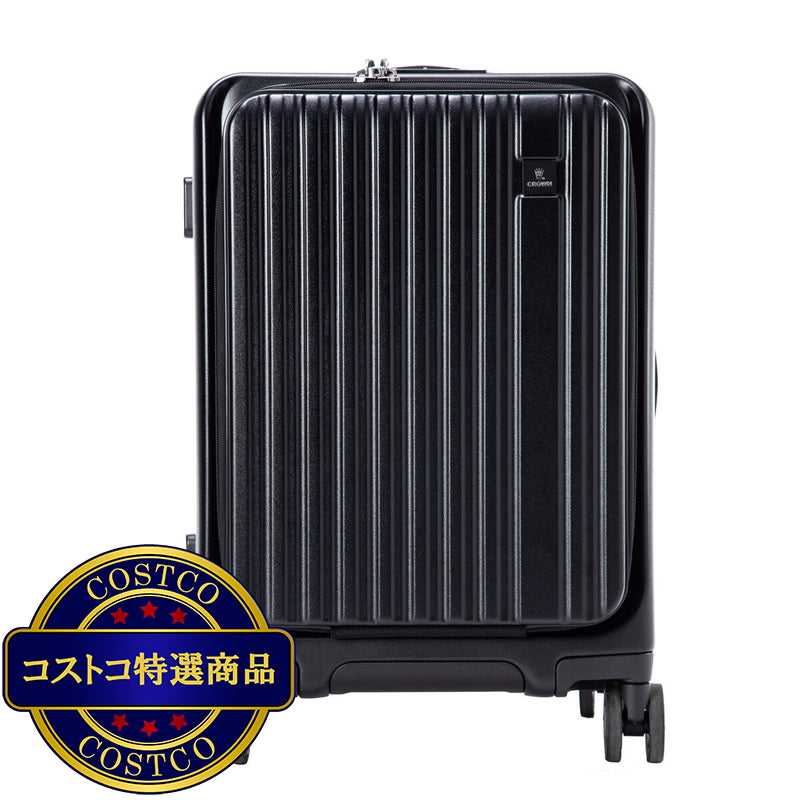 (コストコ) クラウン フロントオープン スーツケース 機内持ち込みサイズ C-F5299H 20インチ ブラック