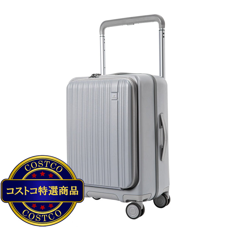 (コストコ) クラウン フロントオープン スーツケース 機内持ち込みサイズ C-F5299H 20インチ スタリーグレー