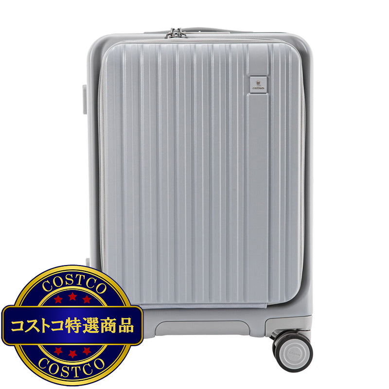 (コストコ) クラウン フロントオープン スーツケース 機内持ち込みサイズ C-F5299H 20インチ スタリーグレー