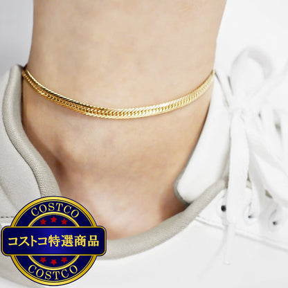(コストコ) K18イエローゴールド 8面トリプル 喜平 アンクレット 25cm 10g