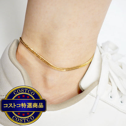 (コストコ) K18イエローゴールド 12面トリプル 喜平 アンクレット 23cm 6g