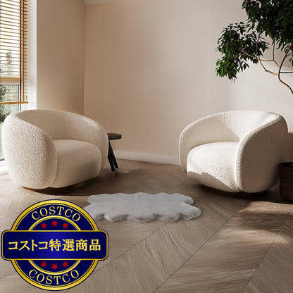 (コストコ) Mon Chateau フェイクファーラグ 60 x 99cm グレーソリッド