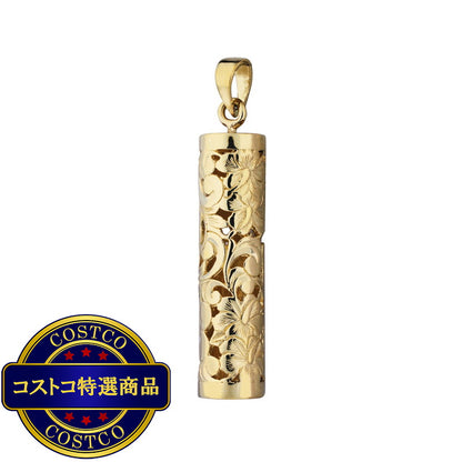 (コストコ) 14K イエローゴールド トラディショナル バーティカルバレル ネックレス