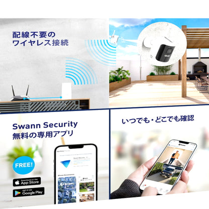 (コストコ) Swann（スワン） ALLSECURE ワイヤレス4Kカメラ　ハブ付き