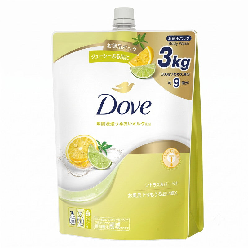(コストコ) Dove (ダヴ) ボディウォッシュ シトラス &バーベナ 詰替え用 3㎏