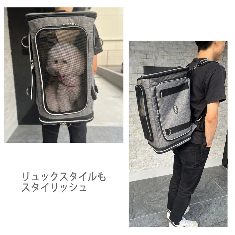 (コストコ) Petique ぺティーク 2LDK 2WAY ペットリュック グレー