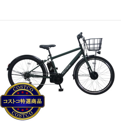 (コストコ) PELTECH 27.5インチ 電動アシストクロスバイク TDA-207ZP-12Ah バッテリー カーキ