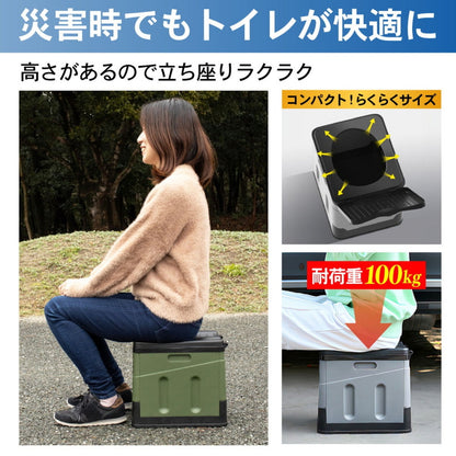 (コストコ) パイクスピーク 組み立て式プラスチック製簡易トイレＳサイズ グレイ