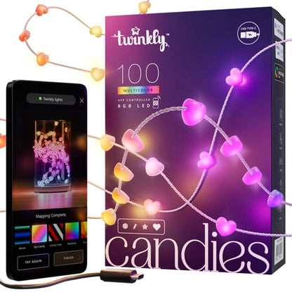 (コストコ) Twinkly(トゥインクリー) キャンディーズ 100LED スマートデコレーションライト ハート型