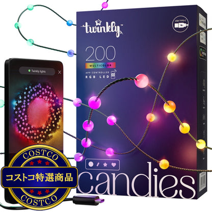 (コストコ) Twinkly(トゥインクリー) キャンディーズ 200LED スマートデコレーションライト パール型