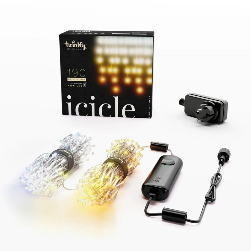 (コストコ) Twinkly(トゥインクリー) アイシクル 190LED スマートデコレーションライト AWW LED