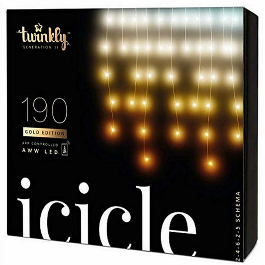 (コストコ) Twinkly(トゥインクリー) アイシクル 190LED スマートデコレーションライト AWW LED