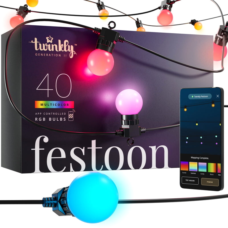 (コストコ) Twinkly(トゥインクリー) フェストーン 40 LED スマートデコレーションライト
