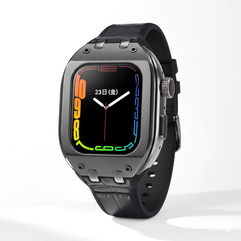 (コストコ) HUMBLE RICH Apple Watch Case 7/8/9対応 41mm レザー ブラック WBB0289-008