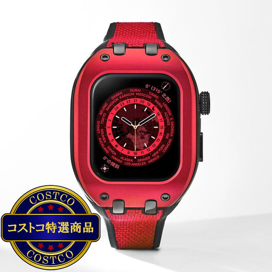 (コストコ) HUMBLE RICH Apple Watch Case 7/8/9対応 41mm ファブリック レッド WBB0289-013