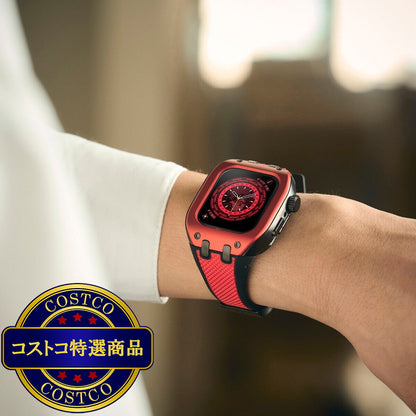 (コストコ) HUMBLE RICH Apple Watch Case 7/8/9対応 41mm ファブリック レッド WBB0289-013