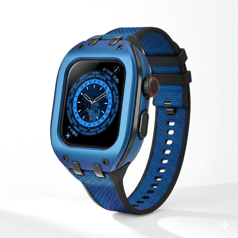(コストコ) HUMBLE RICH Apple Watch Case 7/8/9対応 41mm ファブリック ブルー WBB0289-014