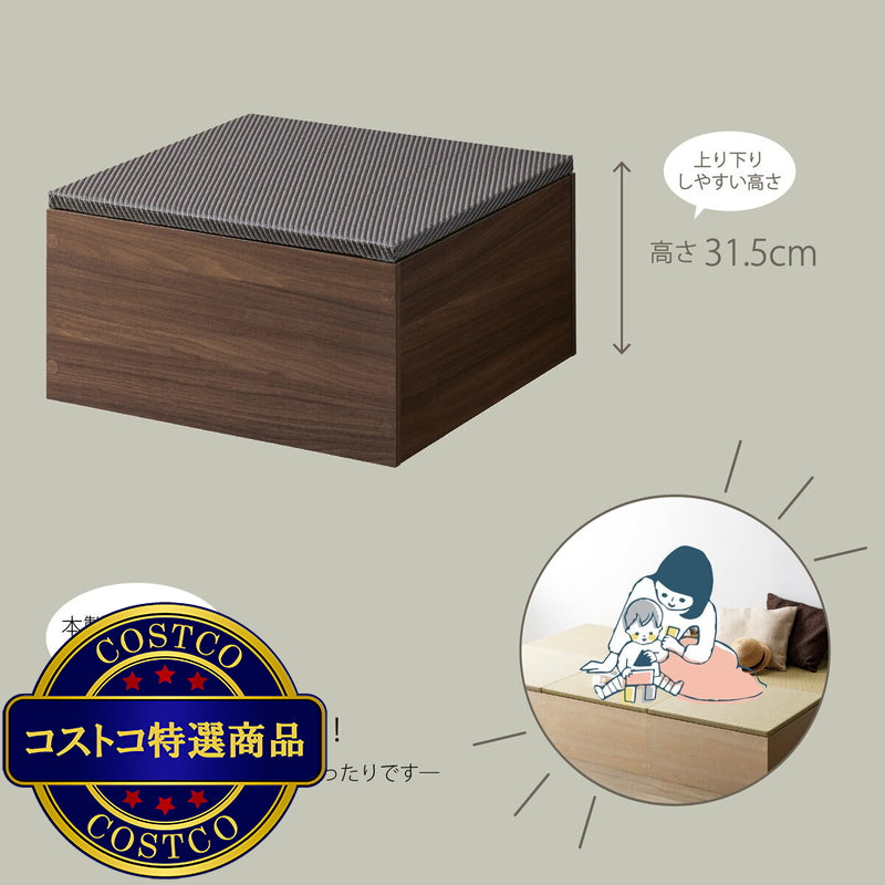 (コストコ) ゼンキューブ 畳ボックス ダークブラウン x ダークグレー ZCM-3060BX-DB-DG