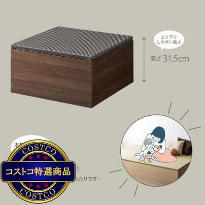 (コストコ) ゼンキューブ 畳ボックス ダークブラウン x ダークグレー ZCM-3060BX-DB-DG