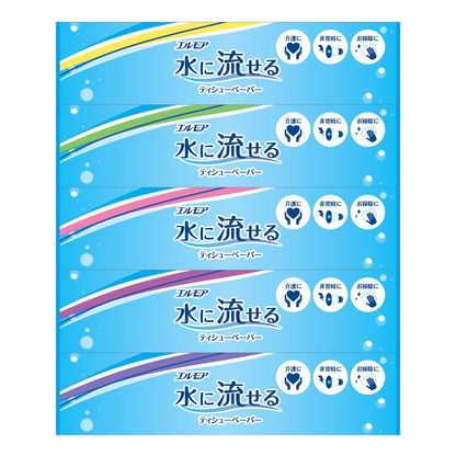 (コストコ) エルモア 水に流せるティッシュペーパー 5箱 x 12パック