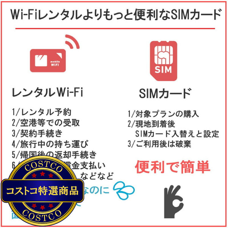 (コストコ) DHA SIM アメリカ/ハワイ/カナダ 10GB/30日/DHA-SIM-179