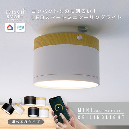 (コストコ) Edison Smart（エジソンスマート）ウッド調 ミニシーリングライト 引掛けシーリング ナチュラルホワイト
