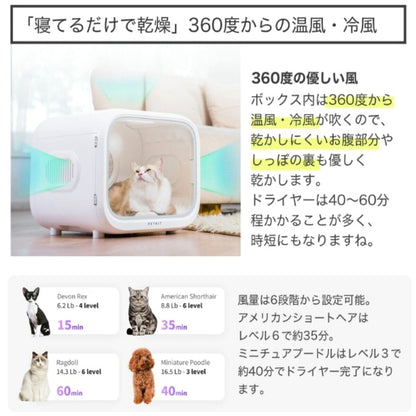 (コストコ) PETKIT ペットドライヤーボックス オゾン殺菌モード PD10PRO