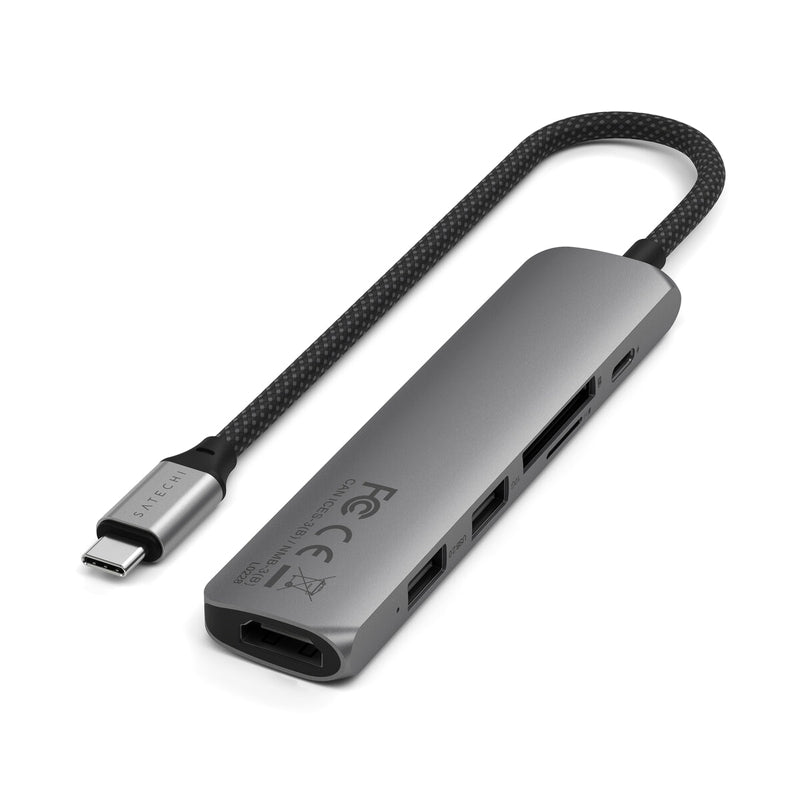 (コストコ) Satechi 6-in1 USB-C スリムマルチポートアダプター スペースグレー